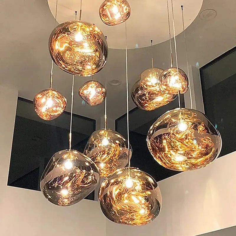 Elna – Modern Lava-Inspired Nordic LED PVC Ball Pendant Lamp for Bold, Stylish Lighting Monalume