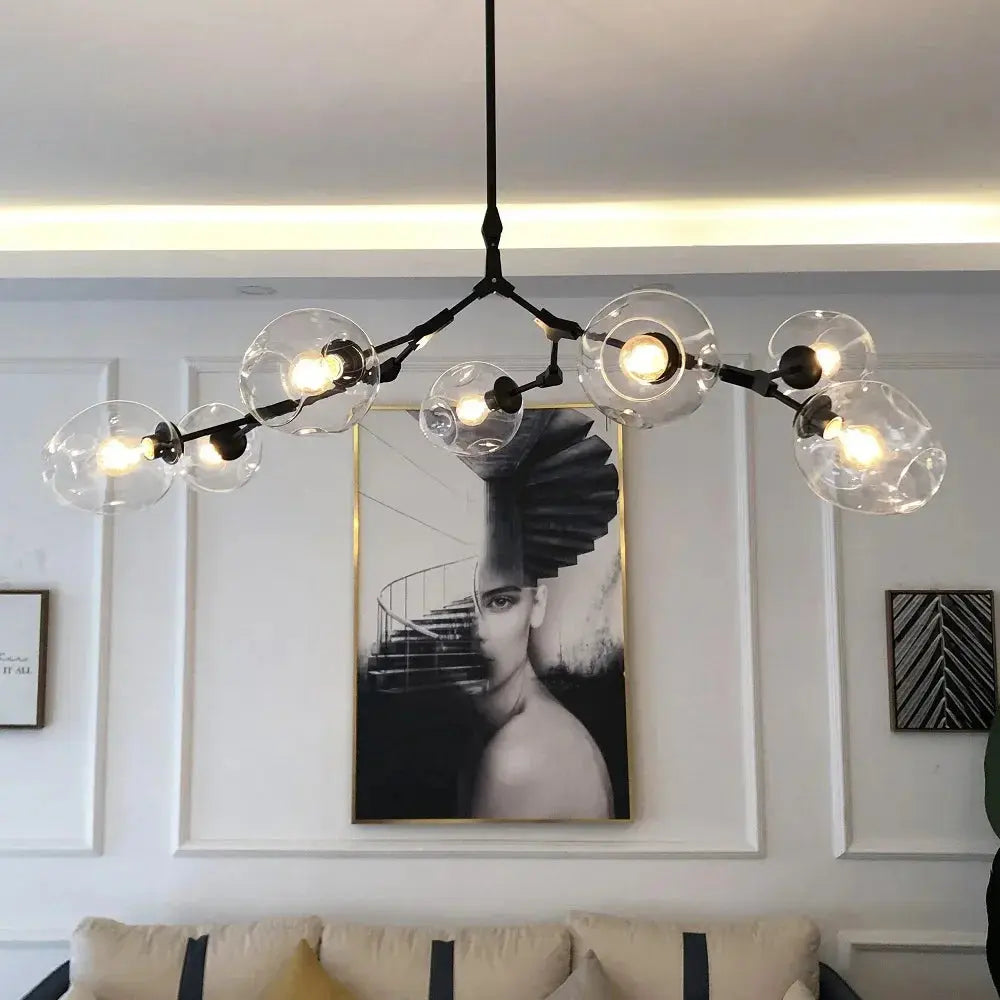 Stellan – Scandinavian Glass Ball LED Ceiling Lamp Lampasa.com