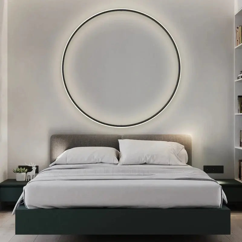 Luna – Modern Minimalist Dimmable LED Ring Wall Lamp for Sleek, Ambient Lighting Monalume