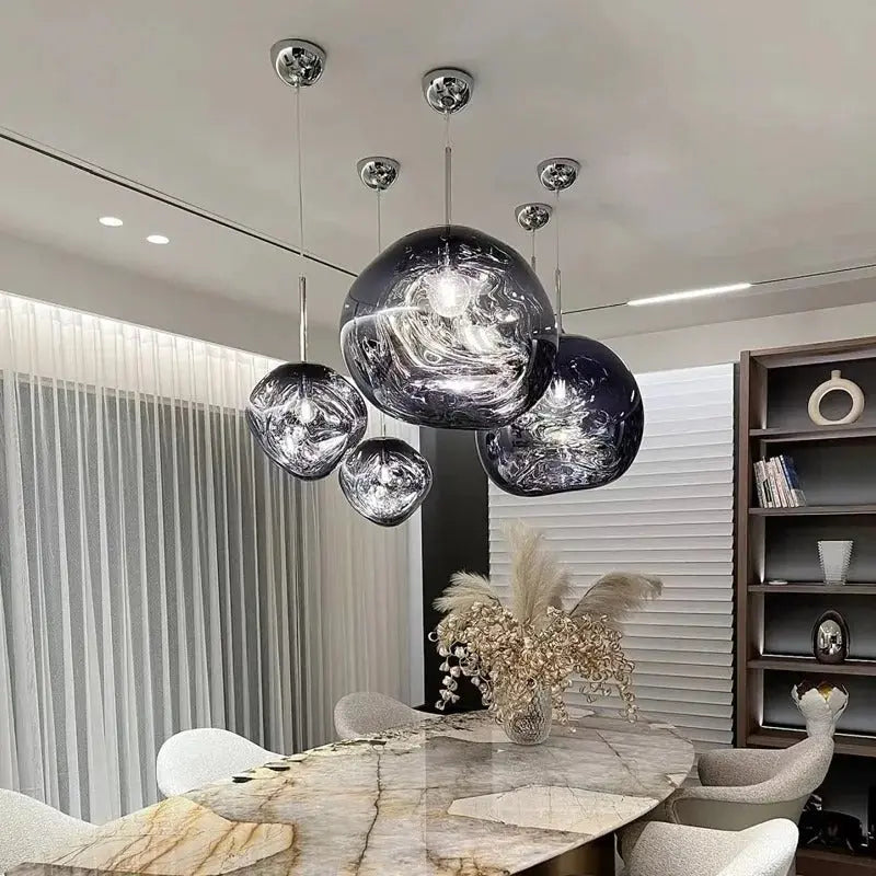 Elna – Modern Lava-Inspired Nordic LED PVC Ball Pendant Lamp for Bold, Stylish Lighting Monalume
