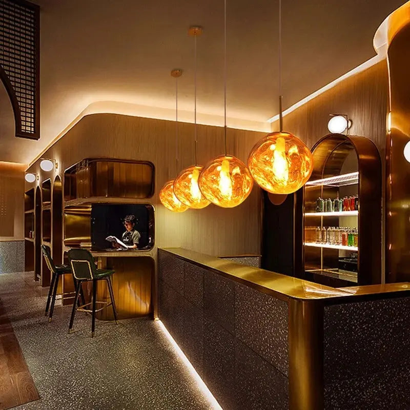 Elna – Modern Lava-Inspired Nordic LED PVC Ball Pendant Lamp for Bold, Stylish Lighting Monalume