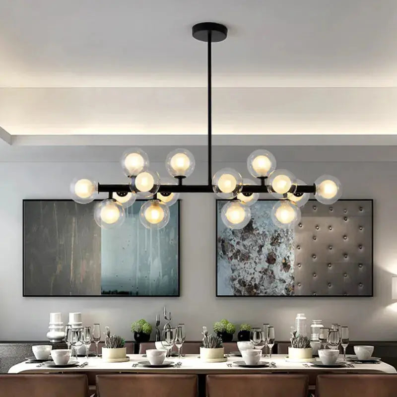 Asmund – Modern Glass Ball LED Pendant Light for Dining Tables and Bars Monalume.com