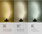 Madeline™ – Nordic Human Face Dimmable LED Floor Lamp for Artistic, Adjustable Lighting Monalume