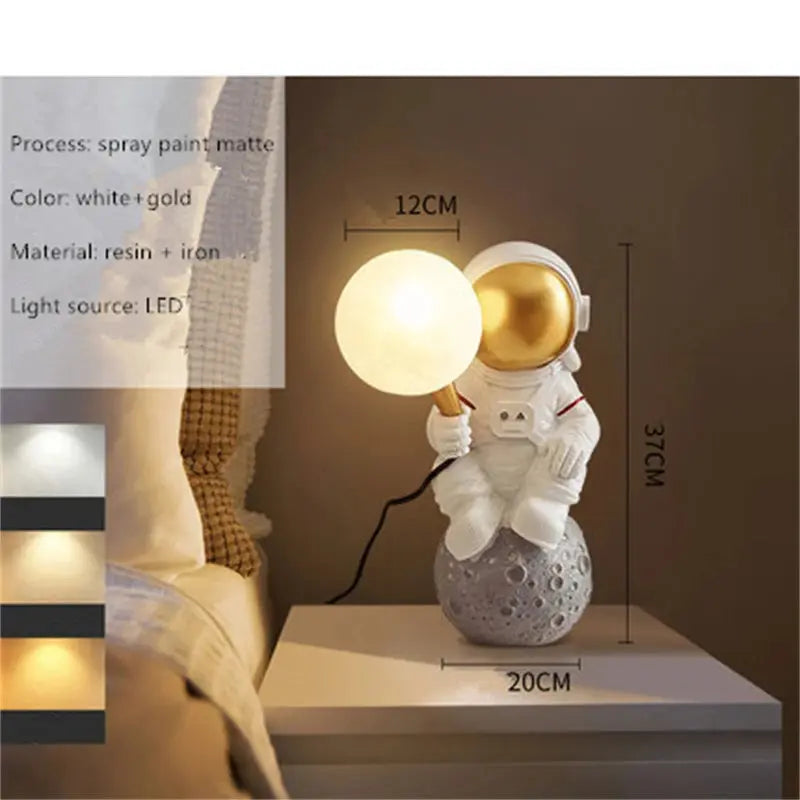 Freya – Astronaut-Themed LED Table and Wall Lamp for Unique, Playful Lighting Monalume