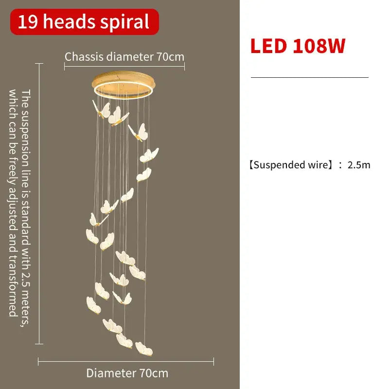 Selina - Butterfly Dimmable LED Chandelier Lampasa.com