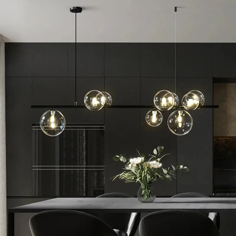 Jurgen – Modern LED Pendant Light with Sleek Metal and Glass Design for Dining Tables and Bars Monalume.com