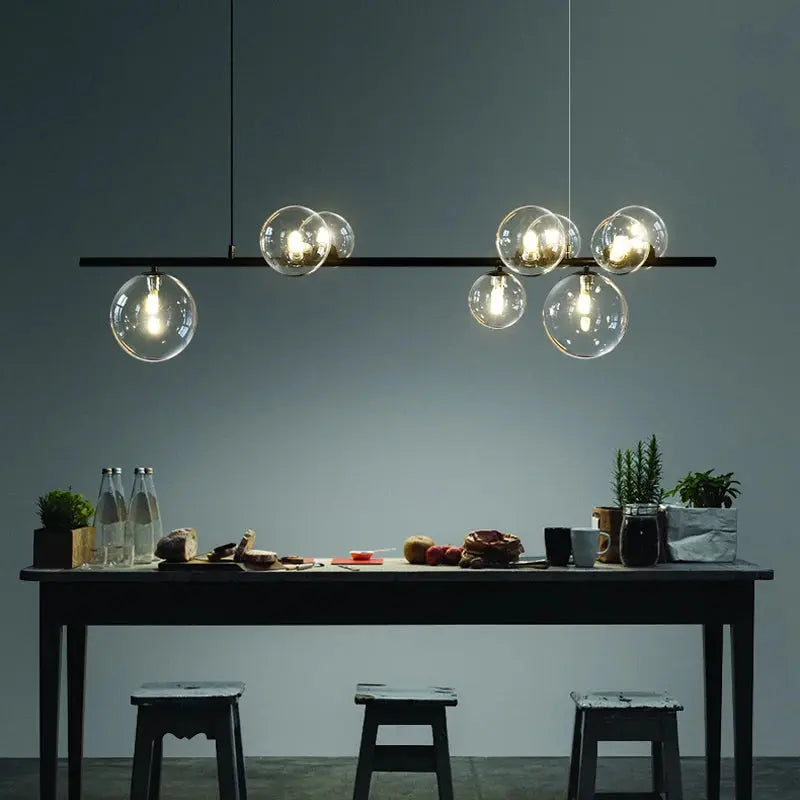 Jurgen – Modern LED Pendant Light with Sleek Metal and Glass Design for Dining Tables and Bars Monalume.com