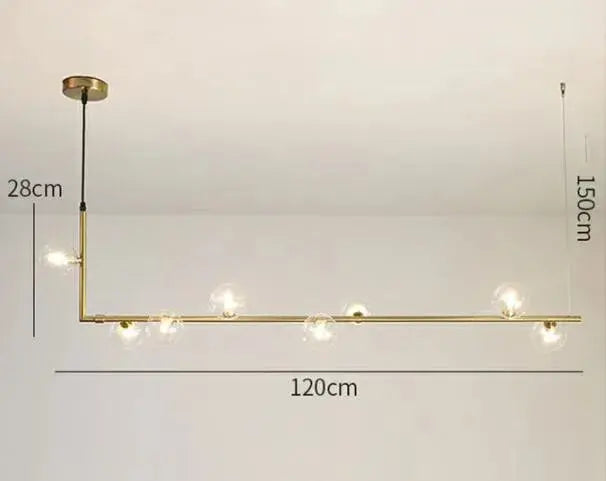 Anton – Nordic Minimalist LED Pendant Light with Glass Ball Design for Dining Tables and Bars Monalume.com