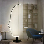Madeline™ – Nordic Human Face Dimmable LED Floor Lamp for Artistic, Adjustable Lighting Monalume