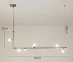 Anton – Nordic Minimalist LED Pendant Light with Glass Ball Design for Dining Tables and Bars Monalume.com