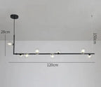 Anton – Nordic Minimalist LED Pendant Light with Glass Ball Design for Dining Tables and Bars Monalume.com