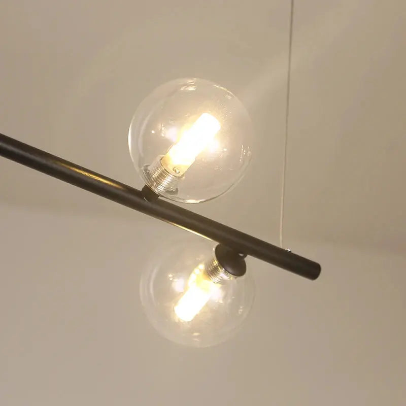 Anton – Nordic Minimalist LED Pendant Light with Glass Ball Design for Dining Tables and Bars Monalume.com