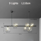 Jurgen – Modern LED Pendant Light with Sleek Metal and Glass Design for Dining Tables and Bars Monalume.com
