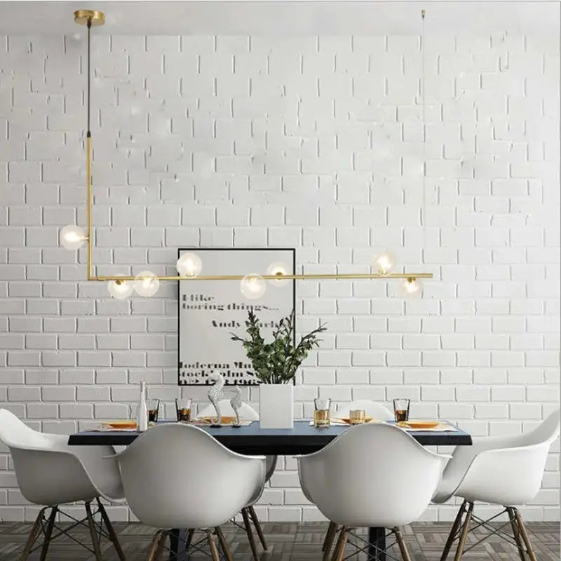 Anton – Nordic Minimalist LED Pendant Light with Glass Ball Design for Dining Tables and Bars Monalume.com