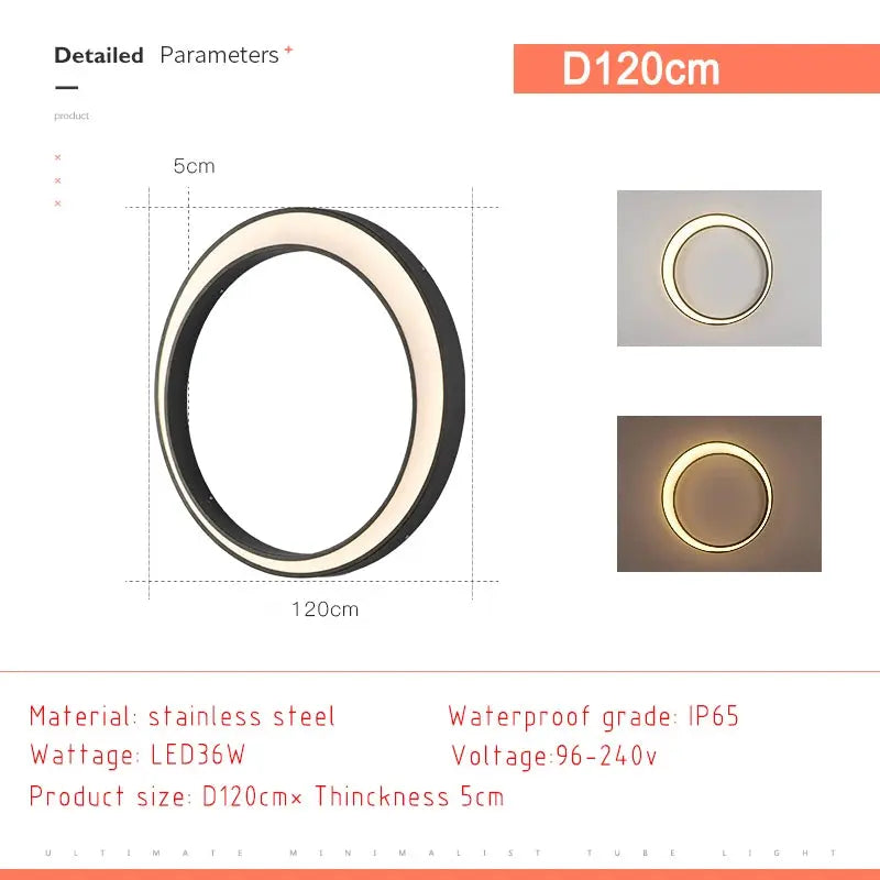 Myra – Waterproof IP65 Outdoor Ring LED Wall Lamp for Reliable Exterior Lighting Monalume