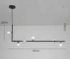 Anton – Nordic Minimalist LED Pendant Light with Glass Ball Design for Dining Tables and Bars Monalume.com