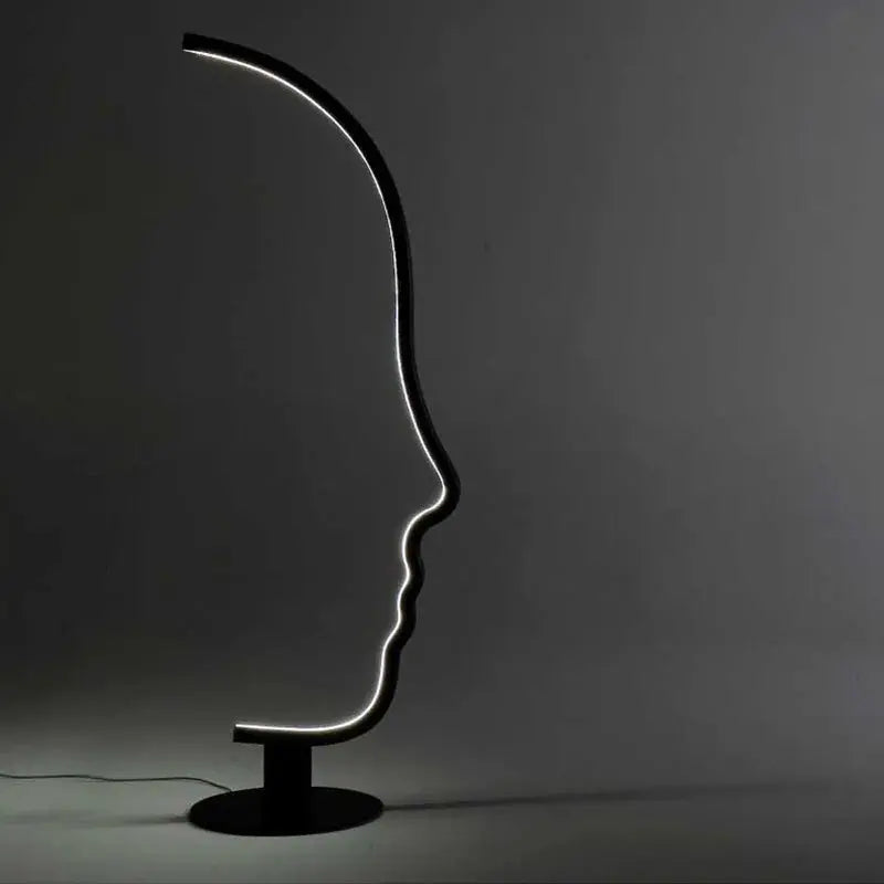 Madeline™ – Nordic Human Face Dimmable LED Floor Lamp for Artistic, Adjustable Lighting Monalume