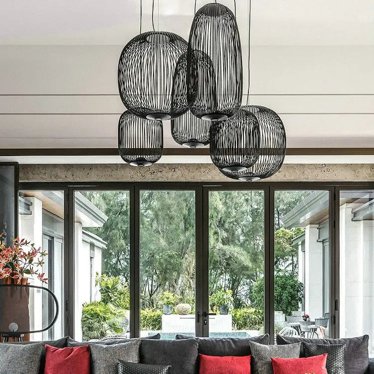 Dagmar – Designer Birdcage Dimmable Pendant Lamp for Unique, Stylish Lighting Monalume