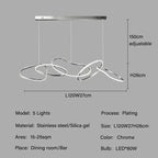 Edda – Creative Circular Dimmable LED Pendant Light for Dining Tables and Bars Monalume.com