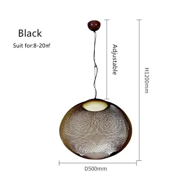 Agnes – Dimmable LED Pendant Light with Modern Metal Mesh Design Monalume.com