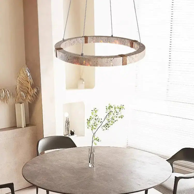 Arvid – Dimmable LED Pendant Light with Natural Stone Design for Modern Interiors Monalume.com