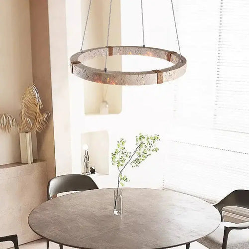 Arvid – Dimmable LED Pendant Light with Natural Stone Design for Modern Interiors Monalume.com