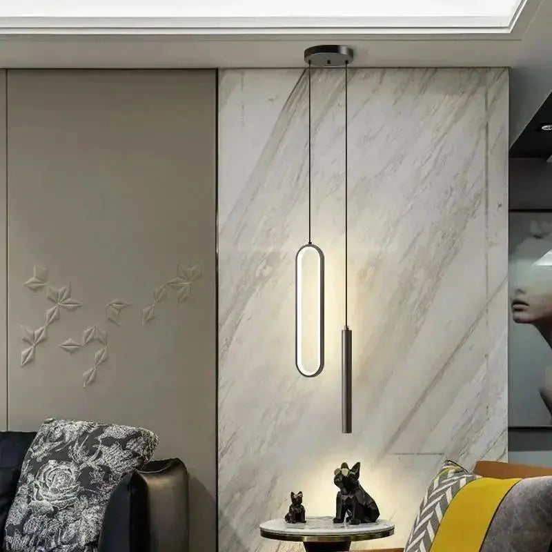 Ovrin – Modern Minimalist Oval & Spot LED Pendant Lamp Lampasa.com