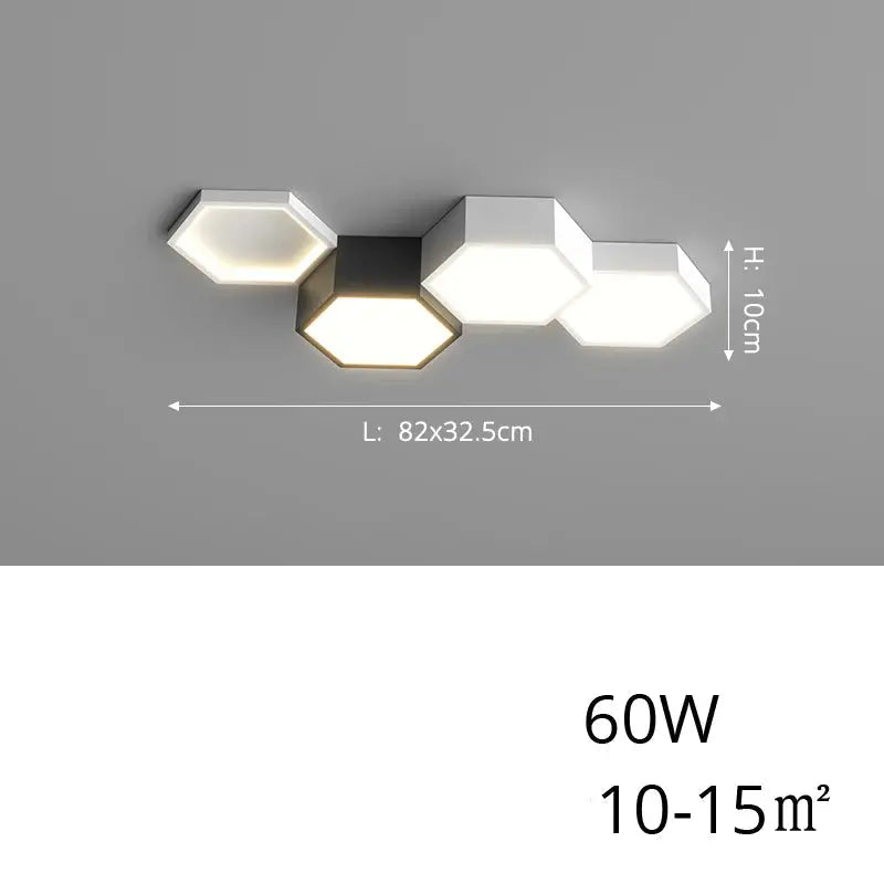 Finn – Modern Honeycomb Dimmable LED Ceiling Lamp for Stylish Ambient Lighting Monalume