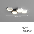 Finn – Modern Honeycomb Dimmable LED Ceiling Lamp for Stylish Ambient Lighting Monalume