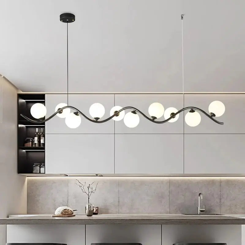 Isak – Dimmable LED Pendant Light with Milky Glass Shade for Dining Tables and Bars Monalume.com