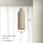 Aiko – Handmade Japanese Wabi-Sabi Oblong LED Pendant Light for Serene, Minimalist Interiors Monalume