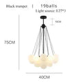 Bravik – Scandinavian Frosted Bubble Glass LED Pendant Lamp Lampasa.com