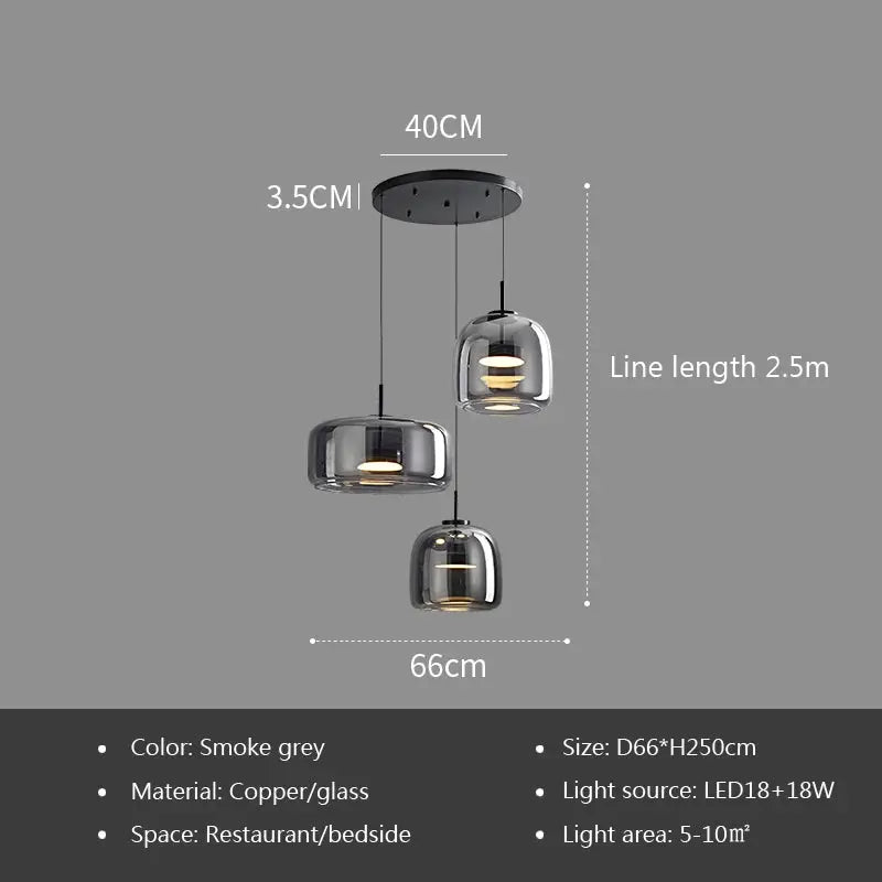 Hilda – Modern Luxury LED Glass Pendant Lamp for Elegant Interiors Monalume