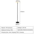 Eydis – Outdoor Solar-Powered and Rechargeable IP54 LED Floor Lamp for Sustainable Lighting Monalume