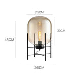 Hermann – Nordic Large Glass LED Table and Floor Lamp for Cozy Spaces Monalume