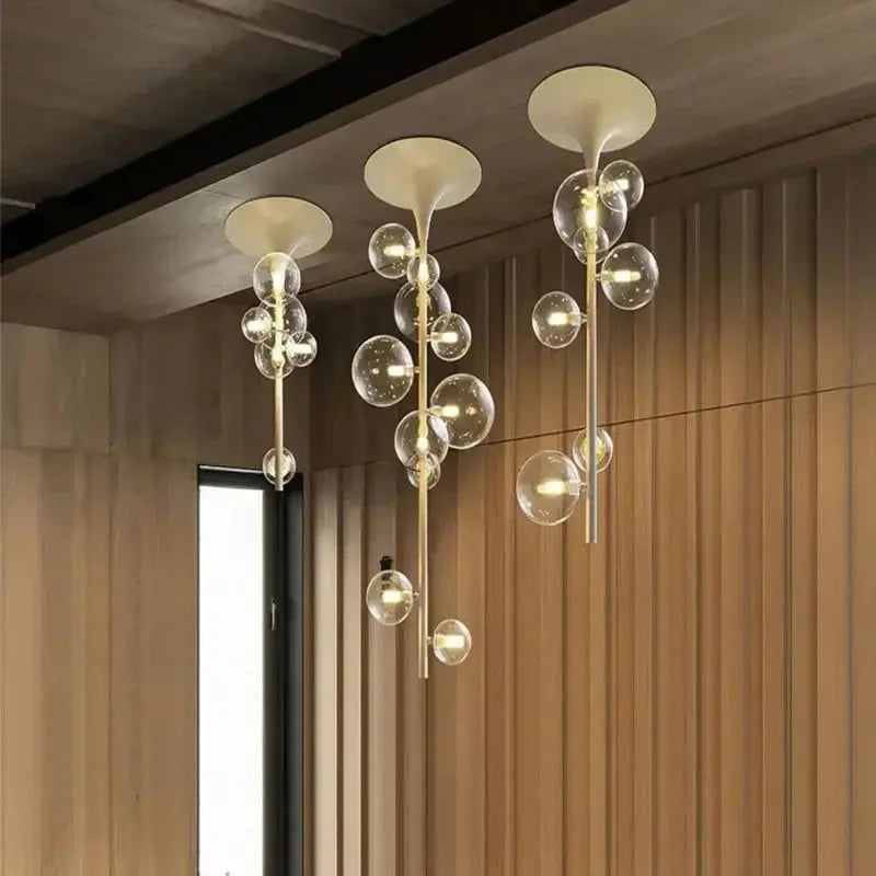 Alfred – Modern Minimalist LED Pendant Light with Glass Ball Design for Ceilings Monalume.com
