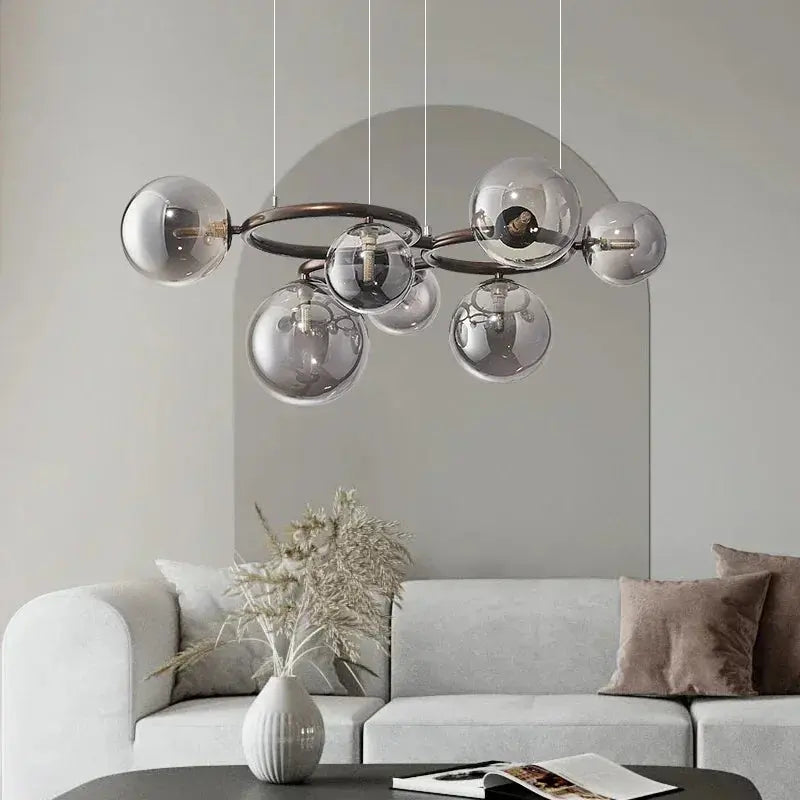 Leif – Modern Glass Ball LED Pendant Light for Dining Tables and Bars Monalume.com