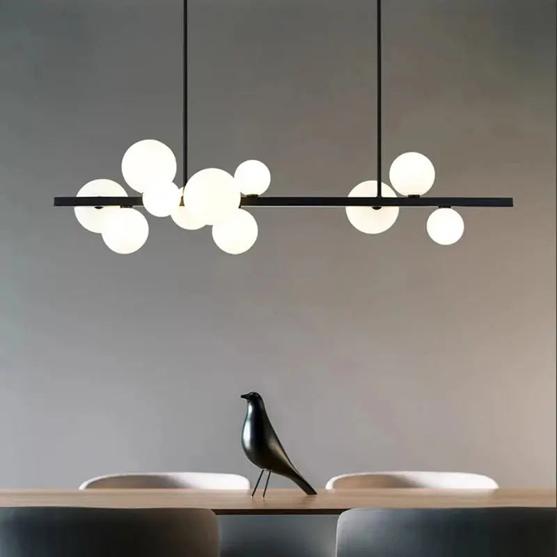 Alvin – Modern LED Pendant Light with Metal and Glass Design for Dining Tables and Bars Monalume.com