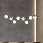 Isak – Dimmable LED Pendant Light with Milky Glass Shade for Dining Tables and Bars Monalume.com