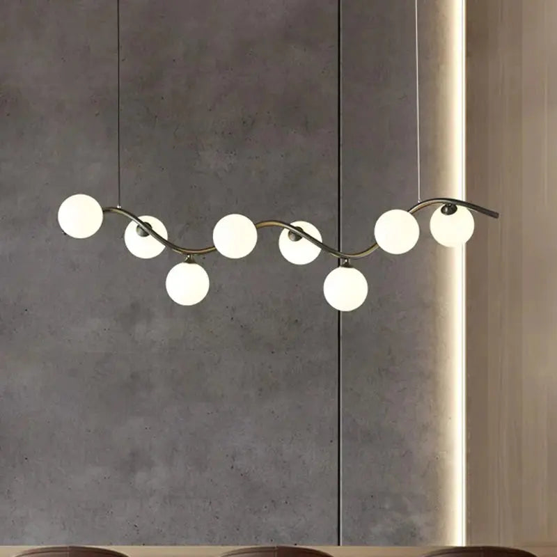 Isak – Dimmable LED Pendant Light with Milky Glass Shade for Dining Tables and Bars Monalume.com