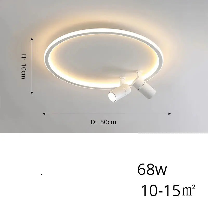 Alva – Modern Dimmable LED Ceiling Lamp with Adjustable Spotlights for Versatile Lighting Monalume