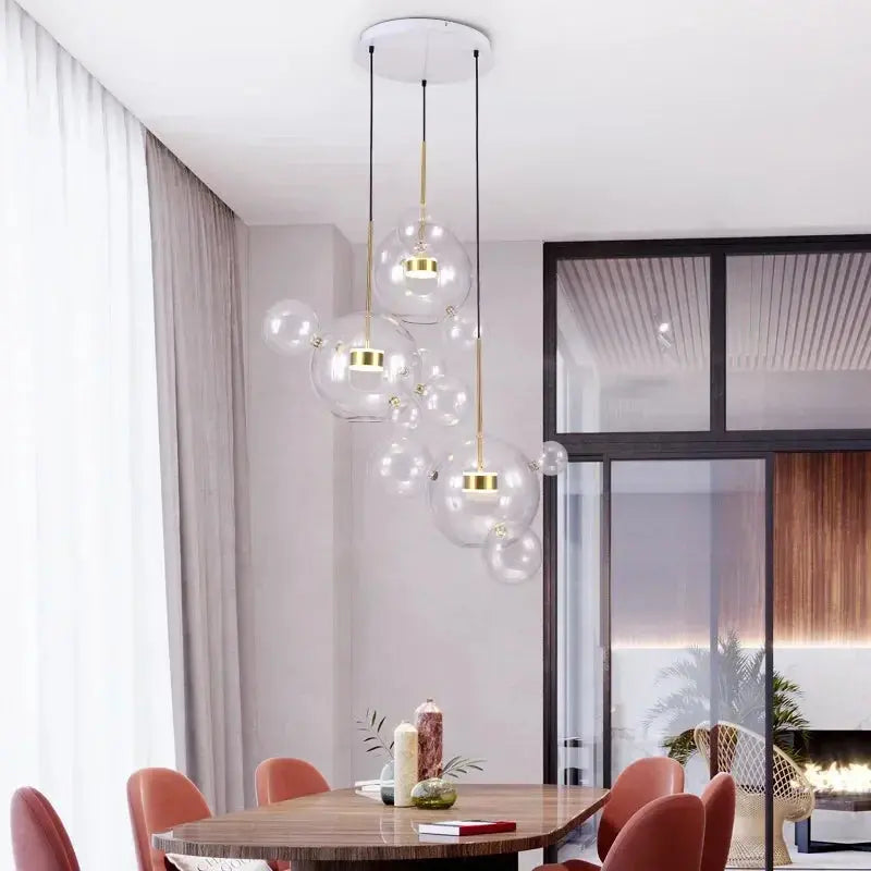 Edzard – Unique Glass Bubble Dimmable LED Pendant Light for Modern Interiors Monalume.com