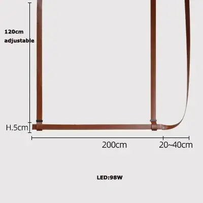 Verdandi – Minimalist Dimmable LED Pendant Light with Leather Belt Design for Dining Tables and Bars Monalume.com