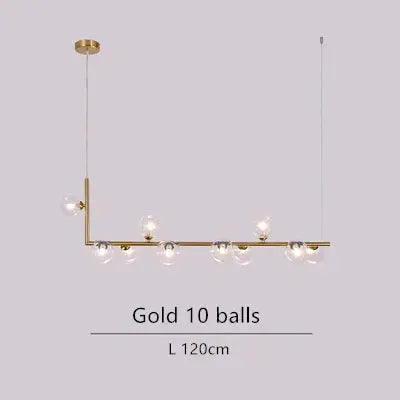 Anton – Nordic Minimalist LED Pendant Light with Glass Ball Design for Dining Tables and Bars Monalume.com