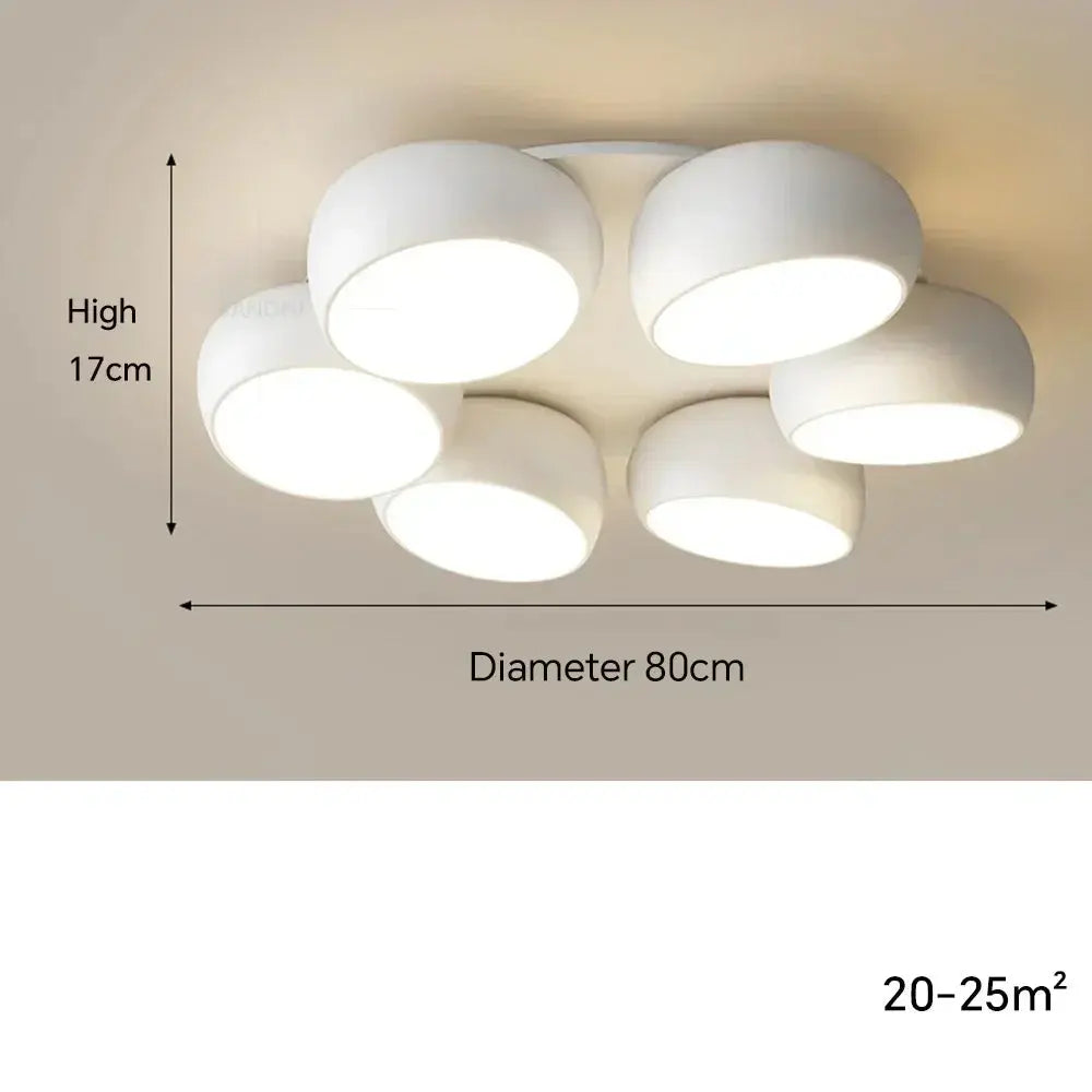 Lykke – Nordic Honeycomb Style LED Ceiling Lamp for Modern, Geometric Lighting Monalume