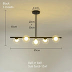 Edvin – Modern Glass Ball LED Pendant Light for Dining Tables and Bars Monalume.com