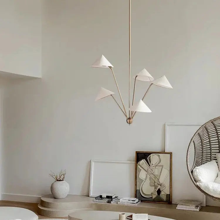 Riko – Japanese Wabi-Sabi Multi-Head LED Pendant Light for Artistic Minimalist Interiors Monalume