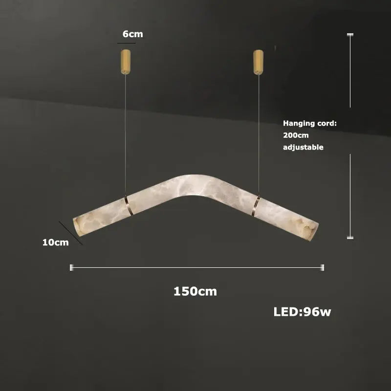 Hasteinn – Dimmable LED Pendant Light with Creative Marble Tube Design for Dining Tables and Bars Monalume.com