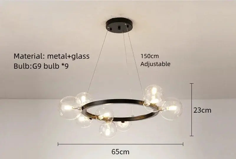 Sten - Modern Artistic Glass Ball LED Pendant Lamp Lampasa.com
