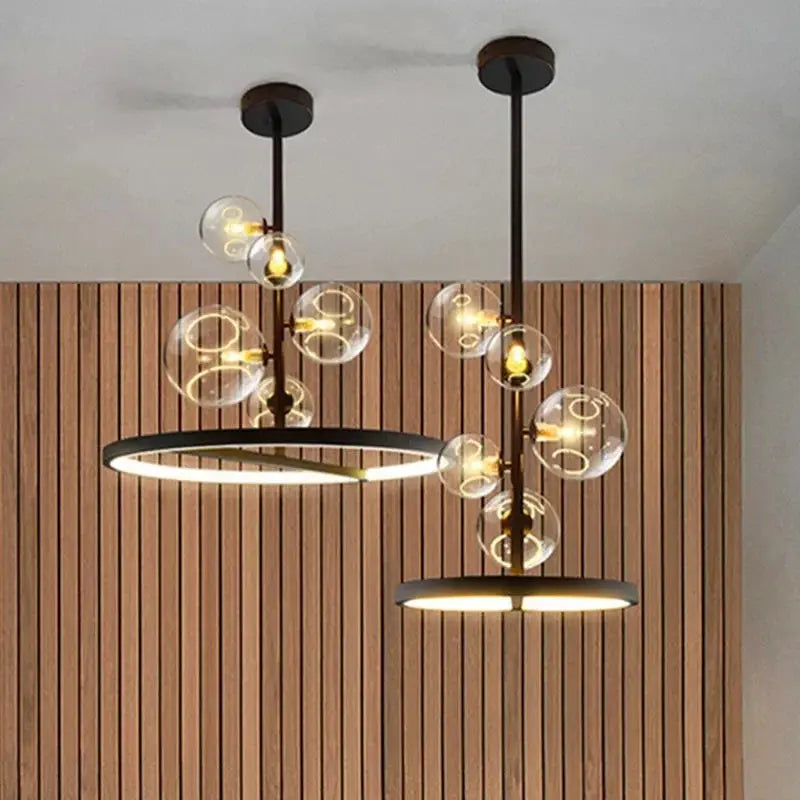 Aleksander – Nordic Artistic LED Pendant Light with Glass Ball Design Monalume.com